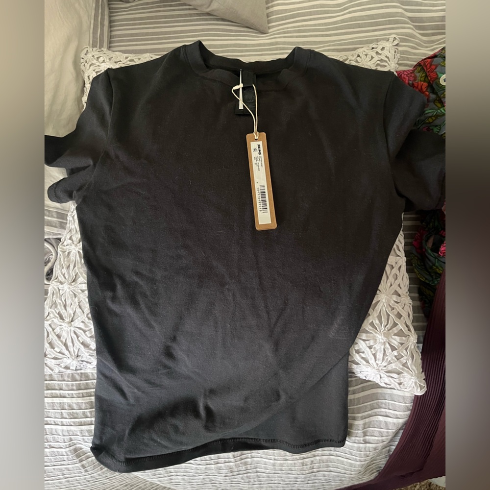 Skims Black Short-Sleeve Top